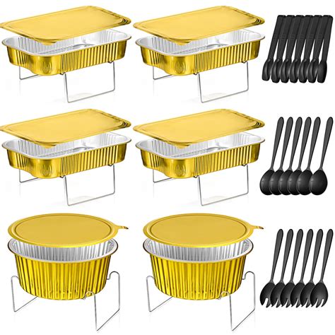 Amazon Com Maxcheck 30 Pcs 6 Sets Disposable Chafing Dishes Buffet