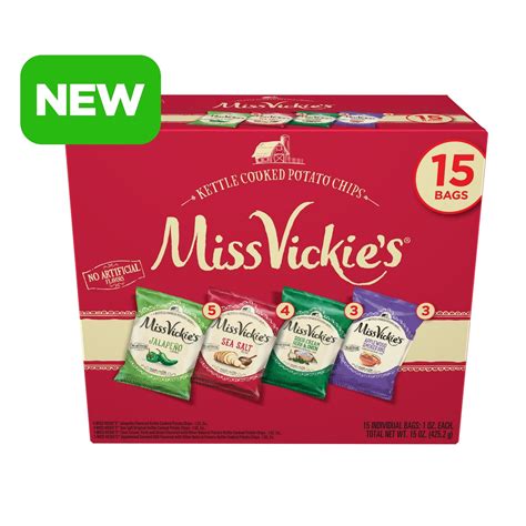 Amazon Com Miss Vickie S Kettle Cooked Potato Chips Variety Pack 1 375 Oz Pack Of 15 Bundled By Shoppyway