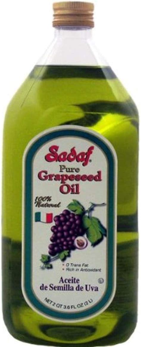 Amazon Com Sadaf Grapeseed Oil Grape Seed Oil For Cooking Healthy Cooking Oil High Smoking Point Cast Iron Seasoning Skincare Haircare And Make Essential Oils Product Of