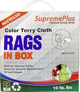 Amazon Com Supremeplus Recycled Color Terry Cloth Rags 50 Lbs Box