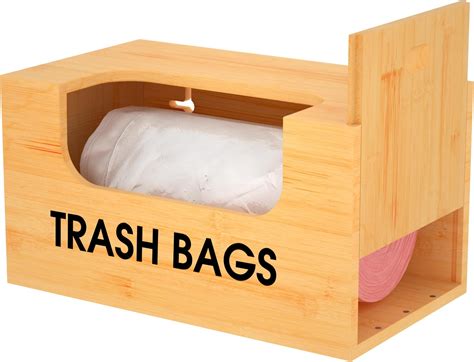 Amazon Com Suzile Extra Large Wooden Trash Bag Dispenser Wall Mounted