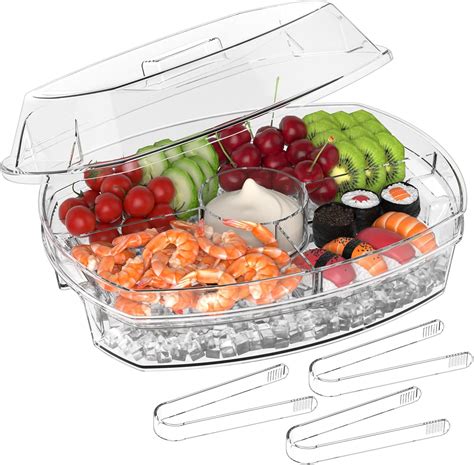 Amazon Com Tangyinus Ice Chilled Party Platter 15 Amp 39 Amp 39 Divided Serving Amazon Com Tangyinus Ice Chilled Party Platter 15 Amp 39 Amp 39 Divided Serving