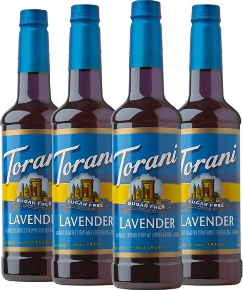 Amazon Com Torani Sugar Free Syrup Lavender Flavoring For Drinks Zero Calorie Pump Included 25 4 Fl Oz Grocery Gourmet Food