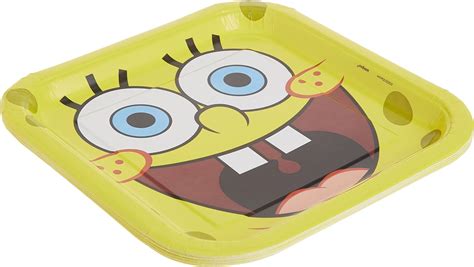 Amazon Com Unique Spongebob Squarepants Square Paper Dinner Plates