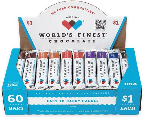 Amazon Com World Amp 39 S Finest Chocolate 60 Candy Bars Fundraising