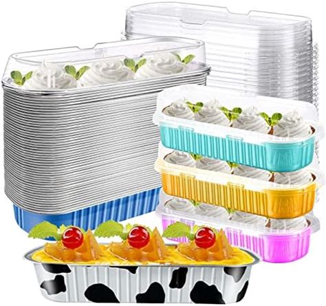 Amazon Com Ylnurac 100Pack Christmas Mini Cake Pans Disposable Mini