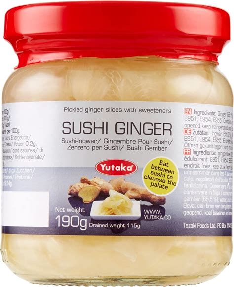 Amazon Com Yutaka Sliced Sushi Ginger 190G Grocery Amp Gourmet Food Amazon Com Yutaka Sliced Sushi Ginger 190G Grocery Amp Gourmet Food