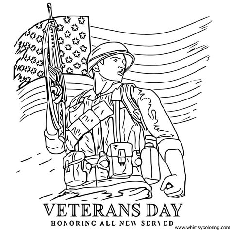 American Flag Landscape Coloring Page Veteran S Day