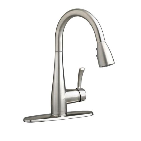 American Standard 4433350 075 American Standard 4433350 075 Quince Pullout Spray Single Hole Kitchen Faucet In Stainless Steel Af Supply