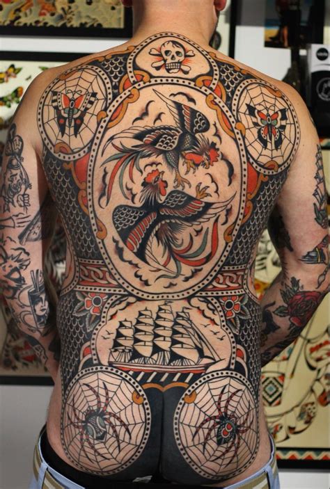American Traditional Back Tattoo