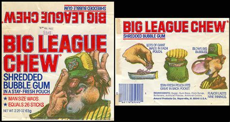 Amurol Wrigley Big League Chew Shredded Bubble Gum Pouch Package