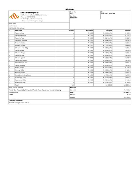 Anchor Sales Tax Invoice 2114 12 01 23 Pdf