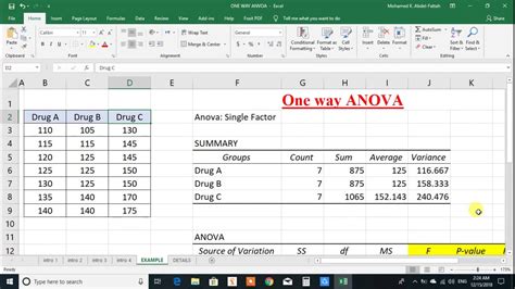 Anova In Excel Definition Where Is It How To Do