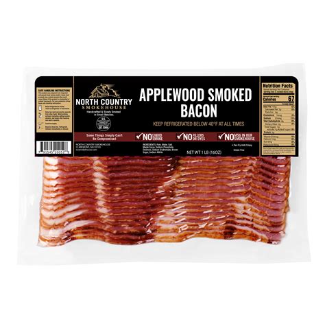 Apple Cider House Cured Apple Wood Smoked Bacon 1 Pound 24 Per Case
