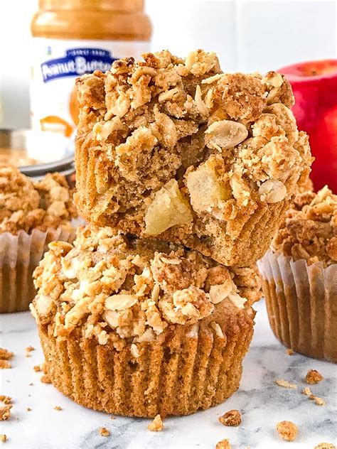 Apple Muffins With Peanut Butter Streusel Kalefornia Kravings