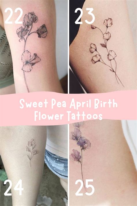 April Birth Flower Tattoo Daisy Sweet Pea Tattoo Glee