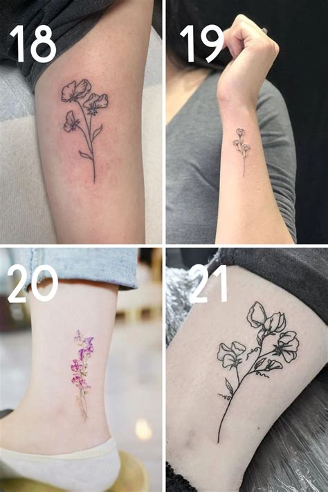 April Birth Flower Tattoo