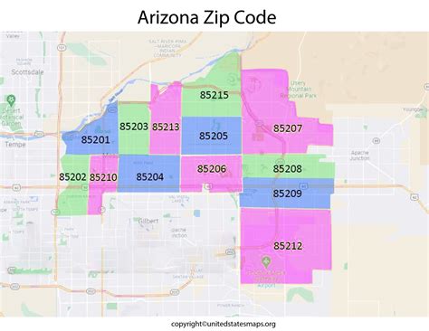 Arizona City And Zip Code Maps Otto Maps