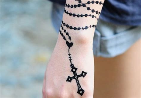 Arm Rosary Tattoo Designs