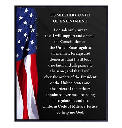Army Oath Of Enlistment Flag Etsy