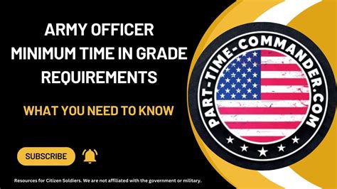 Army Officer Minimum Time In Grade Requirements Youtube Army Officer Minimum Time In Grade Requirements Youtube