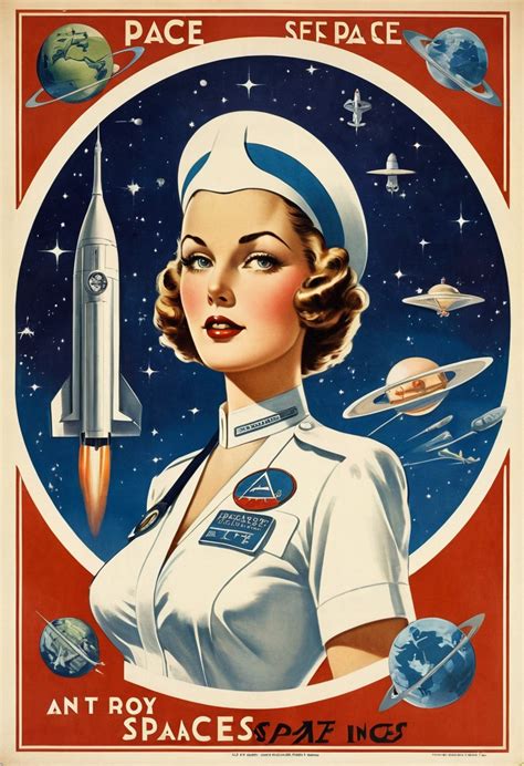 Art Deco Space Force Recruiting Pin Ups Stable Diffusion Online