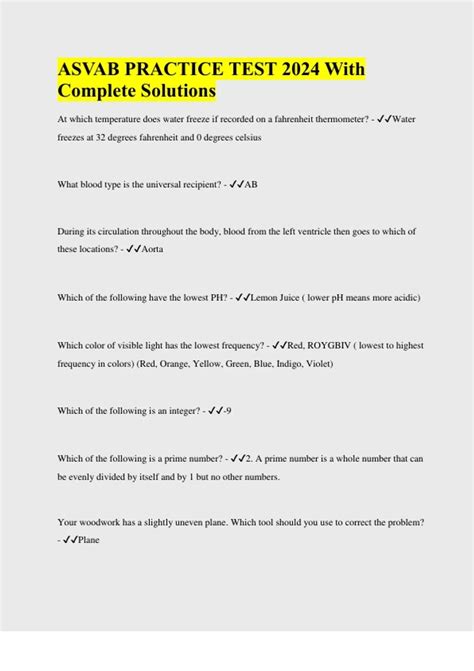 Asvab Practice Tests Pdf