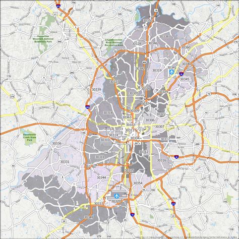 Atlanta Ga Zip Code Map 40 Zip Codes Us Map Guide