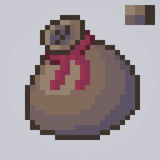Attempted To Sprite A Loot Bag Asset Based On My Game Amp 39 S Old 3D Model
