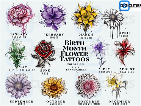August Birth Month Flower Tattoo August Birth Month Flower Tattoo
