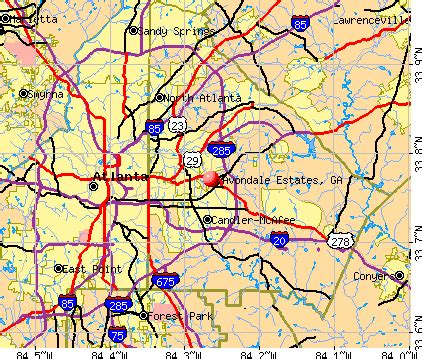Avondale Estates Georgia Ga 30002 30030 Profile Population Maps