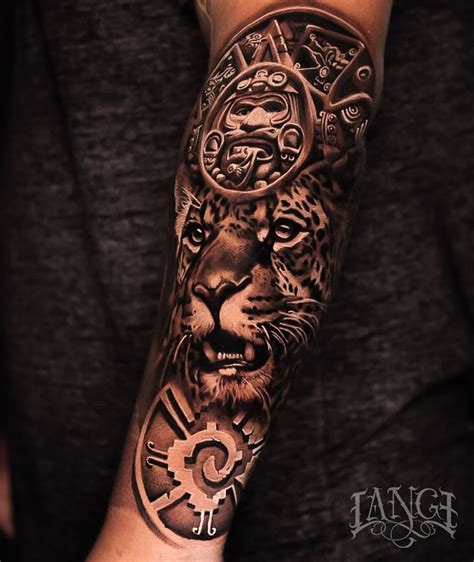 Aztec Warrior Forearm Tattoo