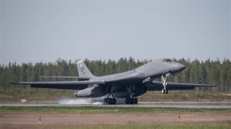 B 1B Lancer Strategic Bombers Land In Sweden For The First Time