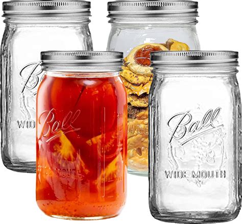 Ball 32 Ounce Wide Mouth Mason Jars With Lids Zigeze