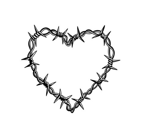 Barbed Wire Heart Tattoos