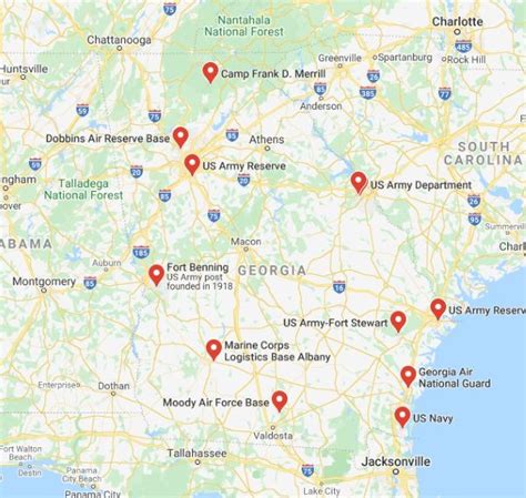 What Are The Bases In Georgia And Where Are They Located?