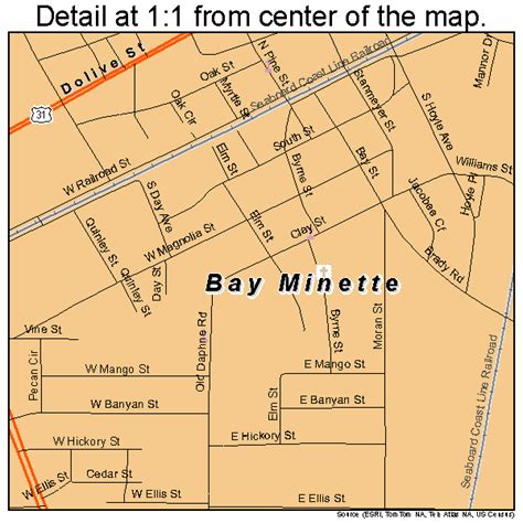 Bay Minette Alabama Street Map 0104660
