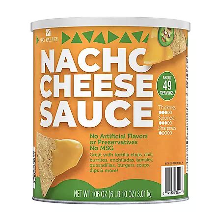 Bay Valley Custom Nacho Cheese Sauce 140 Oz Case Of 4