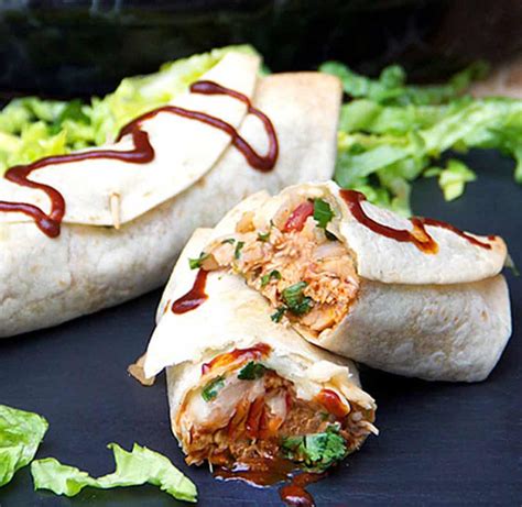 Bbq Shredded Chicken Burritos