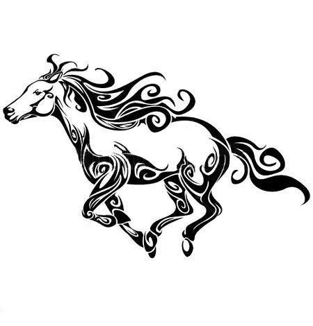 Beautiful Tribal Horse Tattoo Design