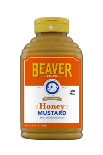 Beaver Beaver Honey Mustard 13 Oz 6 Ct Round Eye Supply