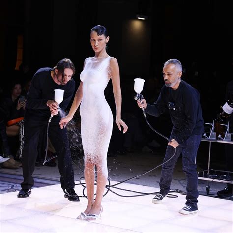 Bella Hadid Stuns Audience With A Spray On Dress Love 1