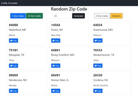 Best Random Us Zip Code Generator Vondy