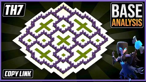 Best Th7 Hybrid Trophy Base 2025 Town Hall 7 Th7 Hybrid Base Design Clash Of Clans Coc
