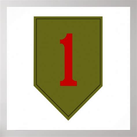 Big Red One 1St Id Patch Posters Zazzle