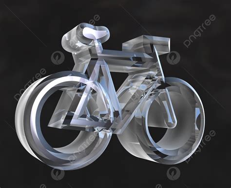 Bike Symbol In Transparent Glass 3D Fun Custom Cycle Photo Background Bike Symbol In Transparent Glass 3D Fun Custom Cycle Photo Background