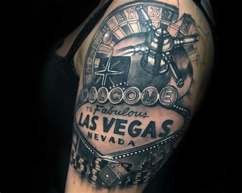 Black And Gray Realism Las Vegas Inspired Tattoo By