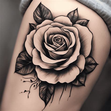 Black And White Roses Tattoo