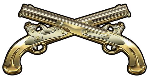 Black Military Police Crossed Pistols