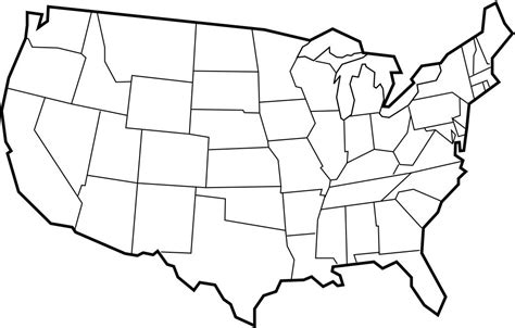 Blank Map Of The United States With Names